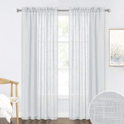 China Europe New Arrival Blackout Splicing Curtains In Modern Soft Curtain Linen Latest Pure Color for sale