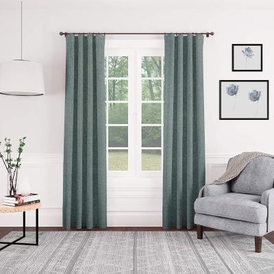 China Sheer Decoration Blackout Fabric Europe Curtain Bedroom Linen Curtains for sale