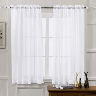 China Europe Wholesale Modern Stylish Canvas Designs Ready Made Kitchen Sheer Curtain for sale