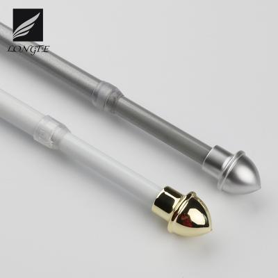 China Modern Metal Telescopic Rod Small LONGTE Finials And Rods Color Silver Curtain Rod for sale