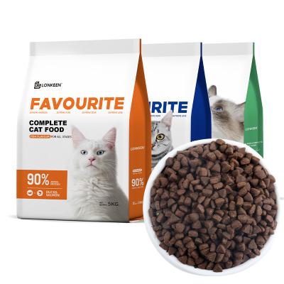 China Viable New Style Hot Selling Slopes Black No Additive Safe Small Triangle Shape Cat Food Dry for sale