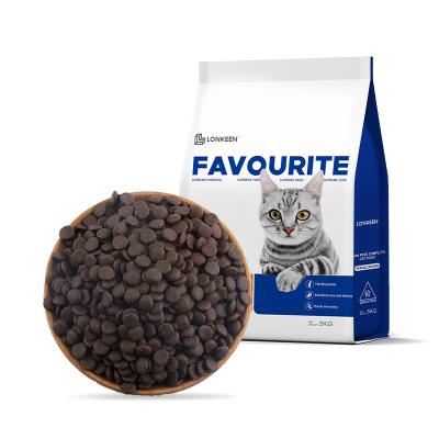 China Cheap Viable Made in China Slant Small Particle Nutritional Balance Dry Cat Food Black for sale