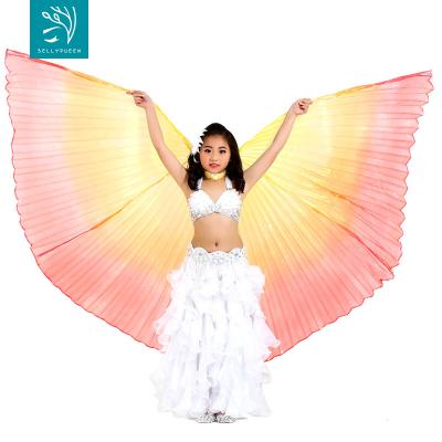 China Hip Scarf Yellow-Orange and Red Colored Isis Wing Belly Dance For Kids BellyQueen for sale