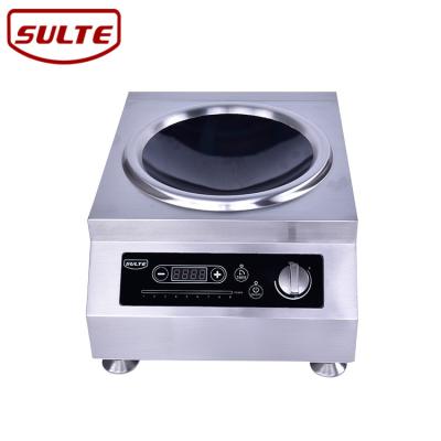 China Stainless Steel Electromagnetic Stove Wok, Etl Certificate 5000W Electric Induction Cooktop Touch Control With Knob for sale