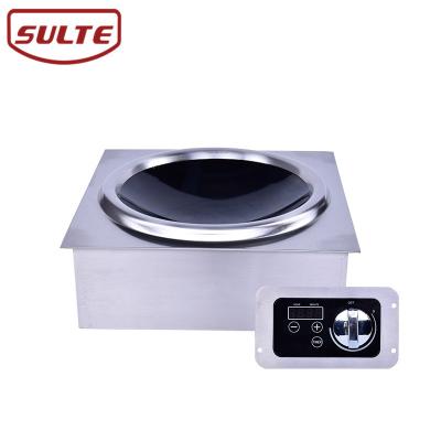 China Concave Stainless Steel Electromagnetic Induction Built-in Catering Stove, Electric Induction Hot Dish Wok Stove Price for sale