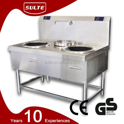 China Heavy Duty Stainless Steel 8KW CAA9 Wok Burner Induction Cooker Double Multi Burner for sale