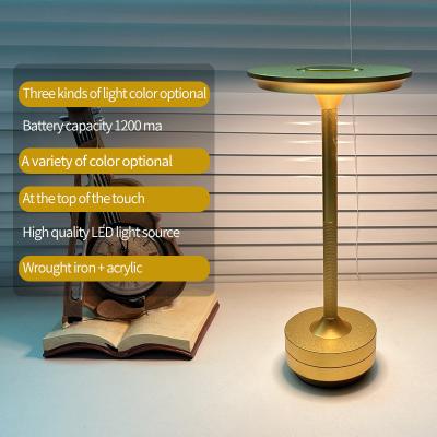 China Bedside portable creative wireless border decoration bedroom metal simple touch led lamp, creative bar lamp atmosphere for sale