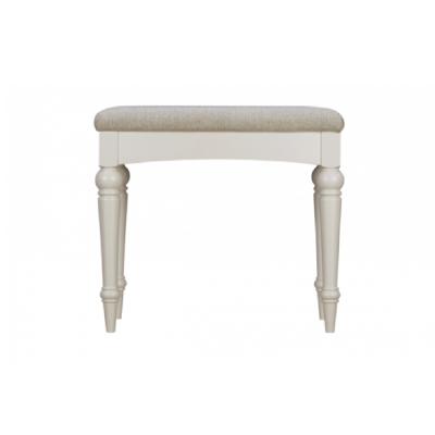 China Apartment Furniture Vanity Modern Wood Stool Classic Simplicity White Home Make Up Stool for sale