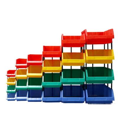 China Traditional Industrial High Quality Plastic Stackable Shelf Bins Storage Warehouse Plastic Portable Boxes For Spare Parts for sale