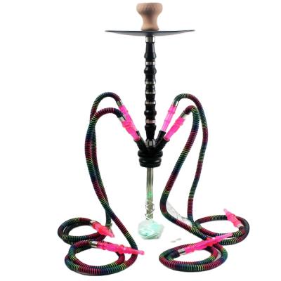 China Full Set of Hookahs Aluminum Alloy Hookahs LED Four Person Lamp Set Arab Hookah Bar Hookah Accessories Aluminum Alloy Hookahs for sale