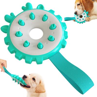 China Resistant Interactive Training Chew Toy Dog Toothbrush Chew Toy Ring Dog Toy New Dogs Bite Molar for sale