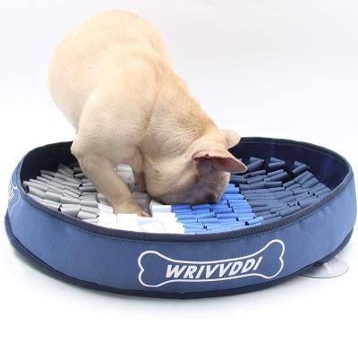 China Slow Sustainable Exercising Dog Eat Bowl Puzzle Toy Pad Pet Snuffling Nose Work Mat Pet Game Blanket Olfactory for sale