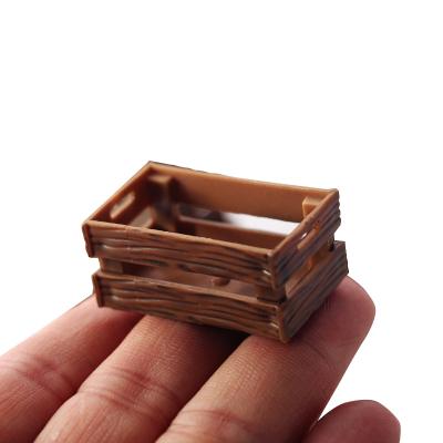 China Cartoon Toy Dollhouse Plastic Parts Box Like Wooden Frame Wooden Box Pocket Mini Scene Model Photography Decoration Props for sale