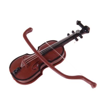 China DIY Miniature Cartoon Toy 1:12 Dollhouse Violin Musical Instrument Collection For Doll Room Decor Accessories Kids Gift for sale