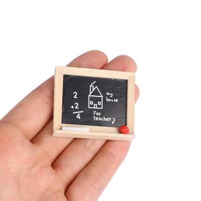 China Blackboard Mini Chalkboard Model Dollhouse Miniatures 1:12 Cartoon Toy Small Children DIY Accessories Wooden Room Accessories for sale