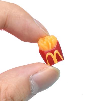 China Cartoon Toy Cute 3D Resin French Fries Simulation Food Flatback Cabochon DIY Miniature Art Craft Decoration for sale