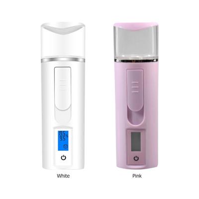 China Portable Moisturizer Mini Facial Steamer Moisturizing Skin Care LED Nano Mist Sprayer for sale