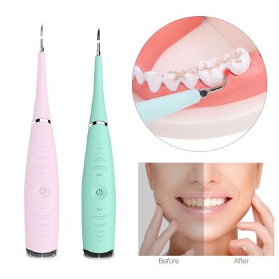 China Rechargeable Ultrasonic Dental Stain Scaler Vibrition Recharge Usb Tooth Cleaner Cleaner for sale