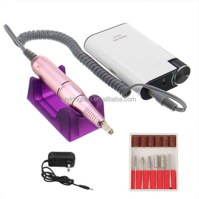 China High Speed ​​New Arrive Strong Power Rechargeable Li-battery 35000RPM Electric Manicure And Pedicure Nail Set Nail Drill Machine for sale