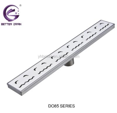 China Linear Strainer Stainless Steel Drain , Shower Channel Drain Floor Drain Channel Grating DO85 for sale