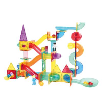 China Intelligence Magnetic Tile Running Series Developing Marble Building Construction Blocks Props New Fun Educational Toys For Children for sale