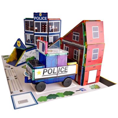 China 142 PCS Building Toy My Magnetic Toy ROD City Police Building Building Block Building Block Toys Educational Set for sale