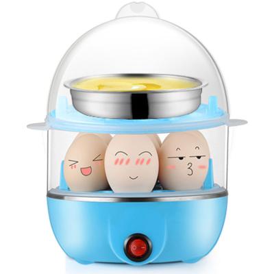 China Automatic Electronic Plastic Double Egg Cooker Gift Hotel Kitchen Electric Egg Boiler for sale