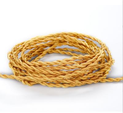 China Other US Power Cord Antique Gold Hemp Cord Braided Wire for sale