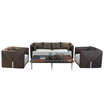 China Reclining Furniture Luxury Anteroom Home Office Relax Modular Reception Couch Leather Office Sofas for sale