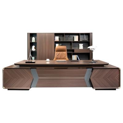 China Modern work of home office chair and table boss working table reception furniture desks for sale