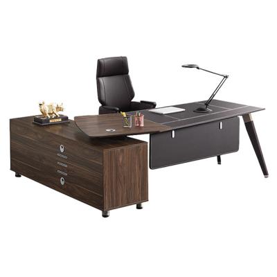 China Modern Director CEO Furniture Commercial Executive Chair and Table Boss Office Wooden Desks for sale