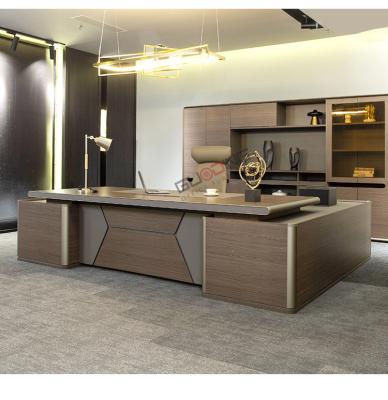 China GuoDing Convertible Furniture Champagne Color High Quality Hot Stylish Sell Modern Popular Modular Office Luxury Executive Desk for sale