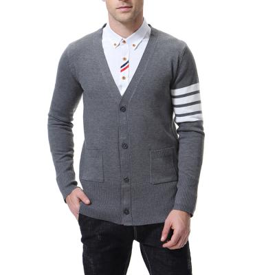 China Hot-selling Simple Anti-pilling Men's Knitted Zipper Autumn And Winter Slim Long-Sleeved Cardigan Sweater for sale