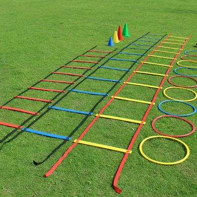 China New Agile Fixed PP Speed ​​Jump Ladder Football Training Aid Folding Rope Ladder. for sale