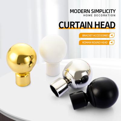 China Modern Curtain Injection Molding Roman Decorative Head Rod Decorative Roman Head Rod Curtain Rod Roman Sealing Rod for sale