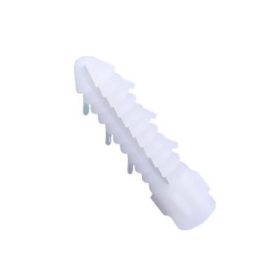 China Modern plastic expansion tube 6mm, 8mm screw expansion glue plug glue bumps pop up white for sale