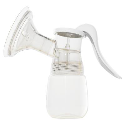 China BPA Free Transparent Portable Silicone Breastfeeding Manual Breast Pump for sale