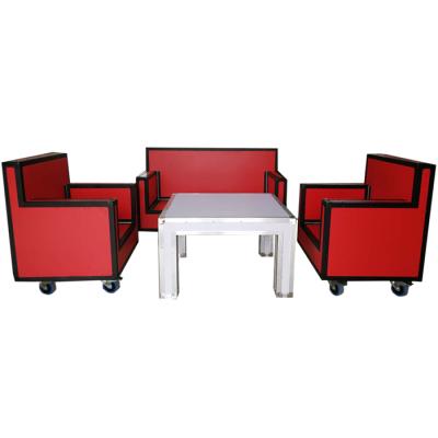 China Zero Custom Bar Furniture With Wheels Flight Case Sofa for sale