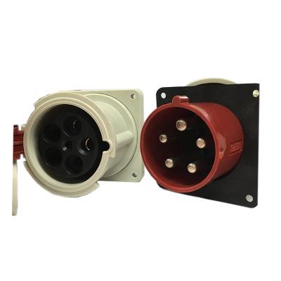 China 125A 5Pin 3phase Electric Power Supply Commercial High Voltage Industrial Waterproof Sockets for sale