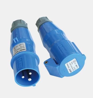 China IP44 CEE Form 16A/3pin Commercial Waterproof Power Cable Connector for sale