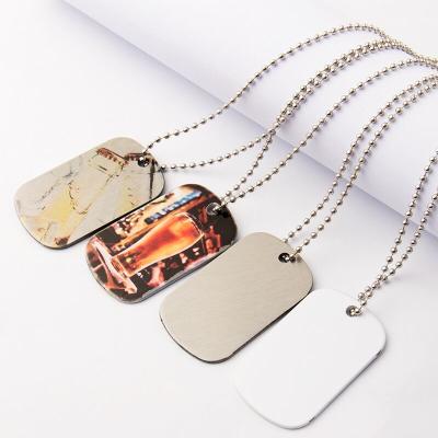 China Custom RubySub Dog Tags Metal Double Sides Collar Mens Casual/Sporty Dog Tags Sublimation Dog Tags Collar Blanks for sale