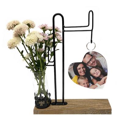 China New Arrival Europe RubySub Metal Picture Frame Sublimation Blank Photo Frame With Bottle For Home Decoration for sale