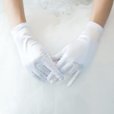 China White Bridal Accessories Fingerless Wedding Short Gloves Fashion Women Gloves Bride Gloves For Sublimation for sale