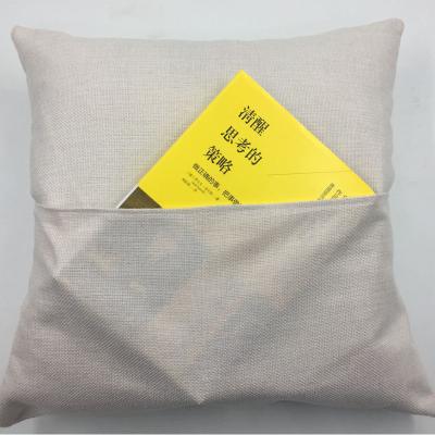 China RubySub Viable Custom Christmas 16 Inch Canvas Pillow Case With Pocket Sublimation Pillow Case Cover Blank for sale