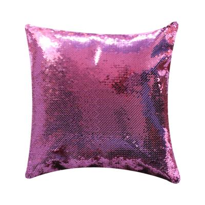 China Viable Custom Purple RubySub Flip Sequin Pillow Case Cover Sublimation Print Tile Case for sale