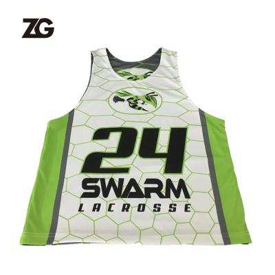 China 2021 High Quality Men's Dryfit/Breathable Lacrosse Tank Top Customized Design Mesh Lacrosse Teamwear Swarm Uniform for sale