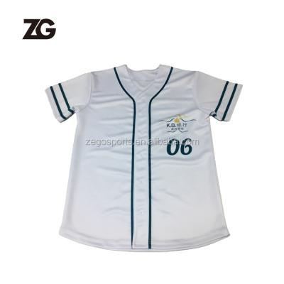 China Breathable High Quality Plain White Traveling Baseball Tank Top Customized Baseball Street Uniform Wear for sale