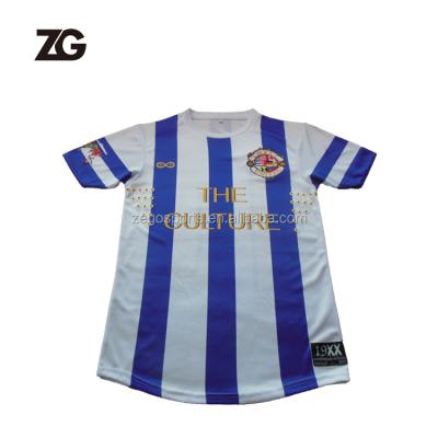 China Dryfit/sublimation 100% breathable polyester Team Set Soccer Uniform Maker for sale