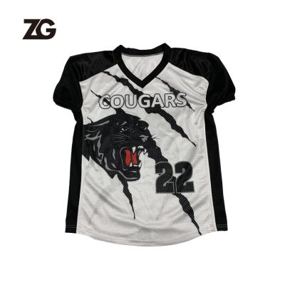 China Breathable American Football Uniforms Sublimation Jersey Tackle Twill Custom for sale