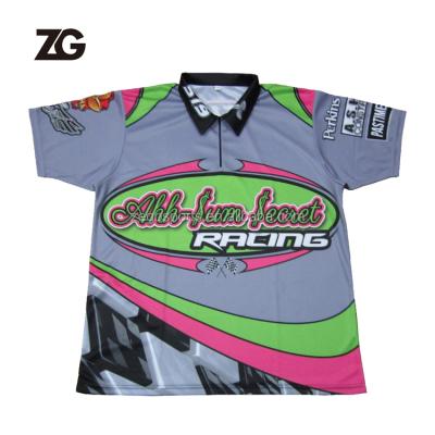 China Breathable OEM Sublimated Slim Fit Youth Pit Stop Team Shirts for sale